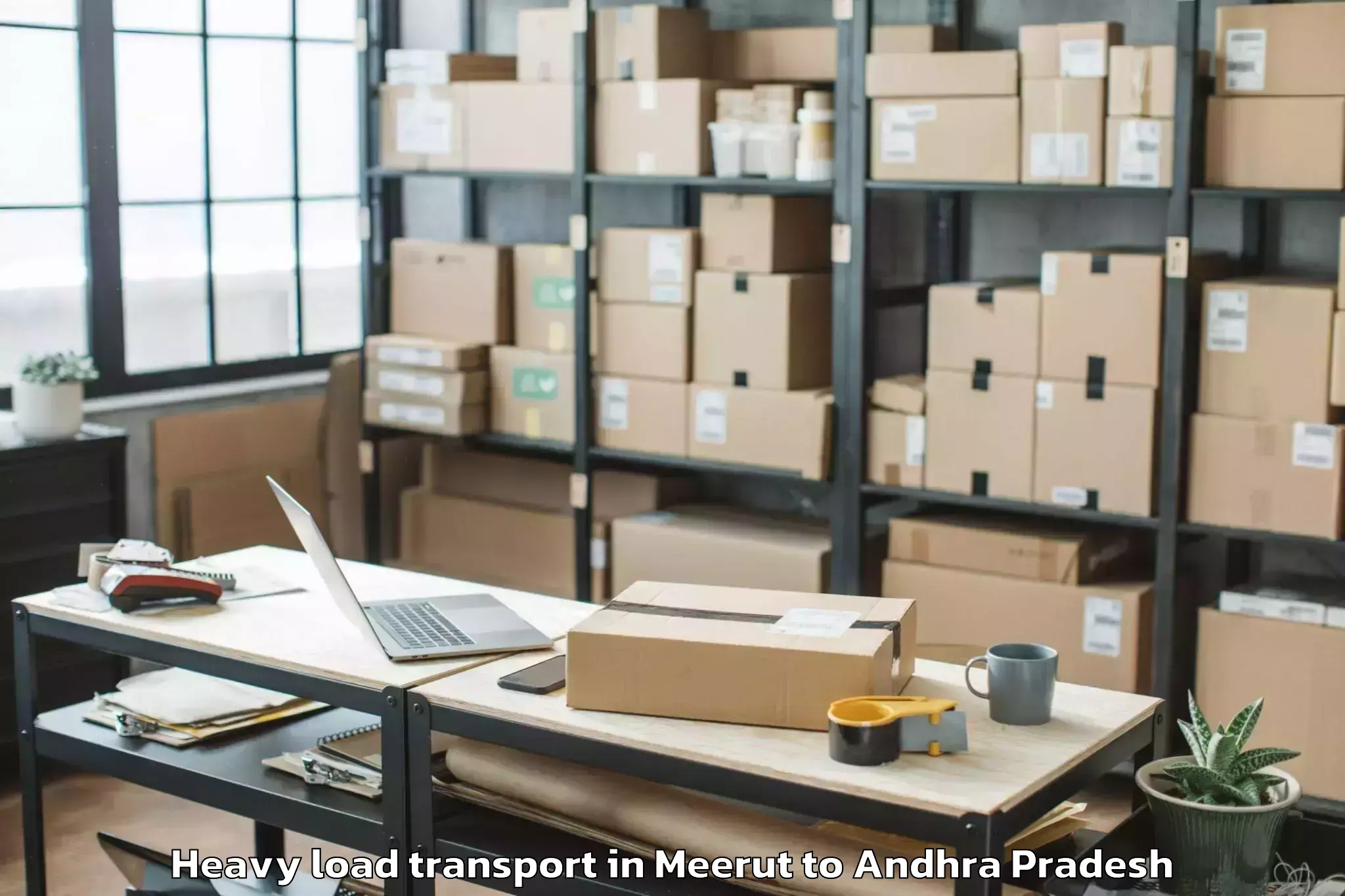 Book Meerut to Peddvaduguru Heavy Load Transport